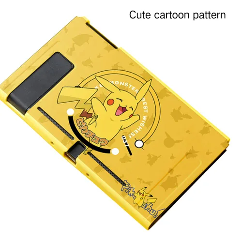 Vista 6 de PERFECTSIGHT Protective Case Compatible with Nintendo Switch Cute Pikachu Anti-Scratch Shockproof Slim Cover Case for NS Switch and Joy-Con, Hard