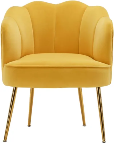 Vista 10 de Silla decorativa de terciopelo moderna con patas de metal, acogedora y suave, tapizada, para sala de estar, dormitorio (verde oscuro)