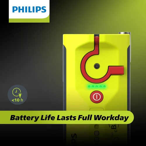 Vista 8 de Philips Xperion 6000 Luz de trabajo LED recargable de bolsillo, linterna de mano profesional de 300 lúmenes con base magnética y gancho