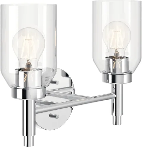 Vista 8 de Kichler Madden - Lámpara de pared para baño, 1 luz, bronce champán