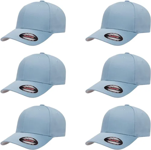 Vista 16 de Gorra de béisbol Flexfit Wooly Combed Premium de 6 paneles estructurada Ajuste elástico Paquete al por mayor disponible Negro