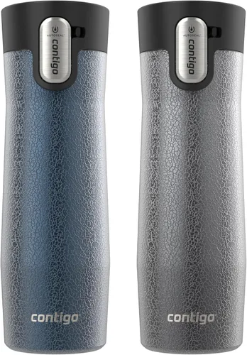 Vista 5 de Contigo AUTOSEAL West Loop - Taza de viaje de acero inoxidable aislada al vacío con tapa fácil de limpiar, 12 onzas, arándano