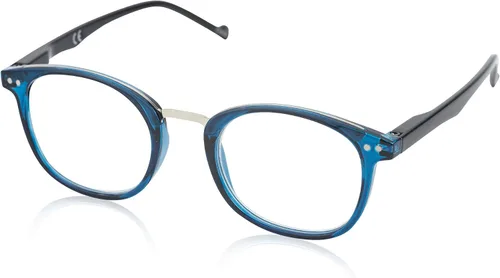 Vista 11 de In Style Eyes Gafas de lectura modernas, montura completa, estilo ovalado clásico, marco ligero con bisagras de resorte de metal, color negro, 1.0 x