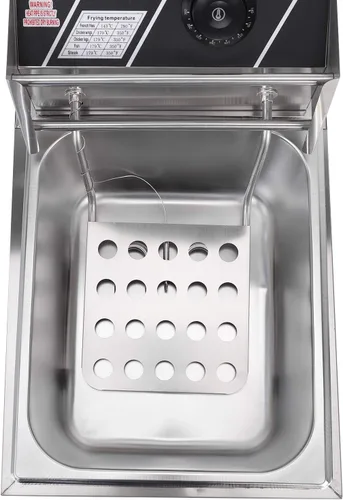 Vista 4 de ZOKOP - Freidora eléctrica de 6 L, freidora de cocina, freidora francesa de acero inoxidable para encimera con canasta, 2500 W