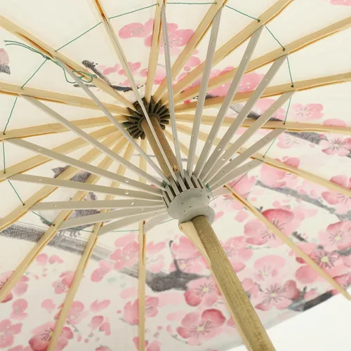 Vista 2 de Gadpiparty Paraguas de papel aceitado chino clásico flor de ciruelo paraguas de papel sombrilla arte danza japonesa boda novia fiesta foto decoración