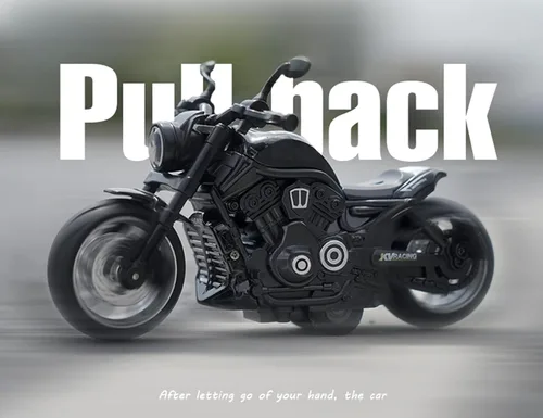 Vista 6 de Juguete de motocicleta para tirar hacia atrás, regalo de moto con iluminación musical, juguetes de motocicleta Wolverine para niños de 3 a 12 años