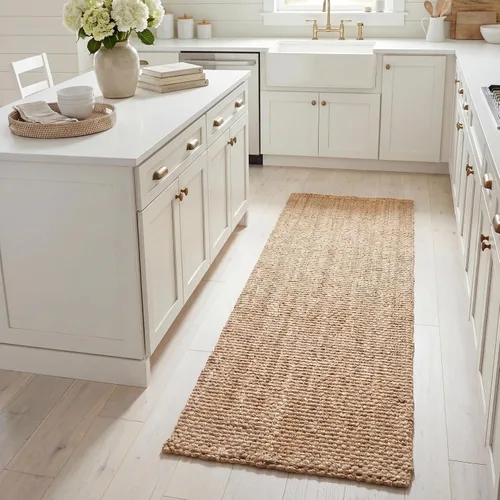 Vista 8 de SAFAVIEH Alfombra de área de 2x3 pies - Colección de fibra natural - Marrón natural, yute hecho a mano, diseño de tejido de canasta (NF401A)