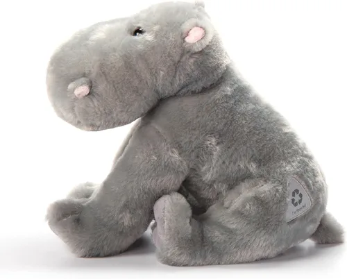 Vista 3 de Juguete de peluche de hipopótamo The Petting Zoo, regalos para niños, animales salvajes del zoológico, juguete de peluche de hipopótamo 12 pulgadas