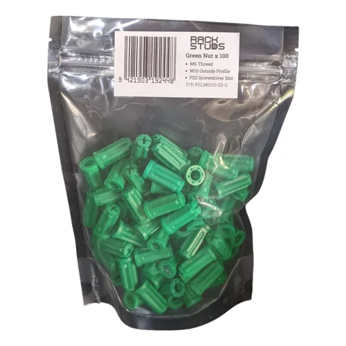 Vista 9 de Rackstud M6 Nut - Paquete de 100 tuercas de repuesto para tuercas de jaula tradicionales, se adapta a todas las series II, incluyendo nuevo dúo Negro