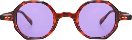 Vista 2 de Gafas de sol hippy poligonal pequeñas vintage de los años 60 para hombres y mujeres, divertidas, octogonales, clásicas, redondas