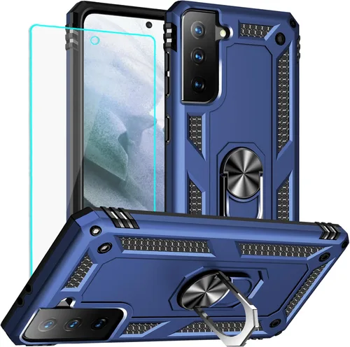 Vista 6 de Yiakeng Funda para Samsung Galaxy S8, Samsung S8, funda protectora de grado militar con anillo para Samsung Galaxy S8 (verde militar)