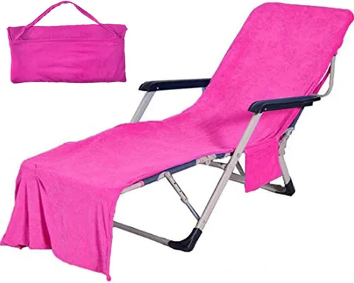 Vista 10 de Funda Vocool para silla de piscina, toalla de playa, bolsillo elástico ajustable, no se desliza Azul