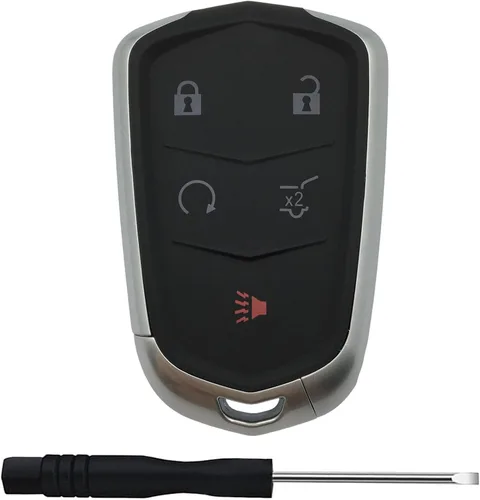 Vista 5 de Funda de repuesto para llavero remoto de entrada sin llave para Cadillac Escalade CTS SRX XT5 ATS STS CT6 2014-2019 (4 botones)