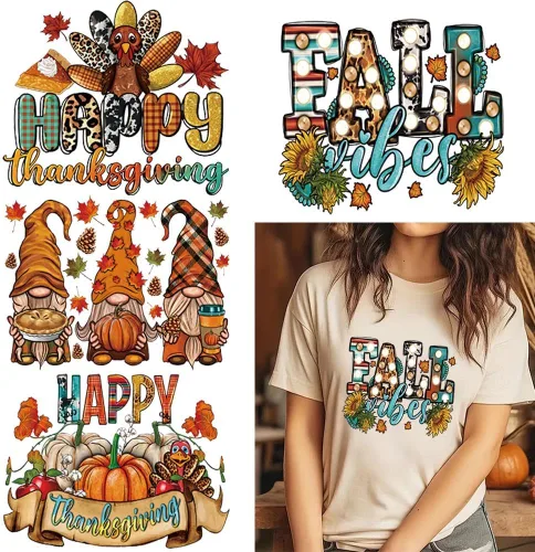 Vista 11 de Parches de Pascua para planchar para ropa, 4 hojas de calcomanías de transferencia para planchar de conejo de Pascua, calcomanías de vinilo lavables