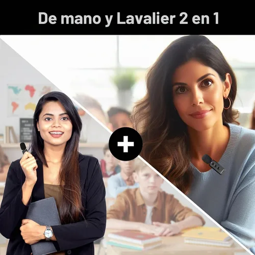Vista 2 de ZOWEETEK Amplificador de Voz con Micrófono Inalámbrico de Solapa Lavalier para Maestros, Nuevo Sistema de Micrófono Personal 2025, Altavoz Portátil