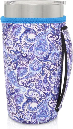 Vista 83 de Fundas Aislantes de Neopreno Portavasos con Asa para Vasos Tumbler de 20oz, Funda Reutilizable para Café Helado Para Tazas de Café de 30oz - 32oz