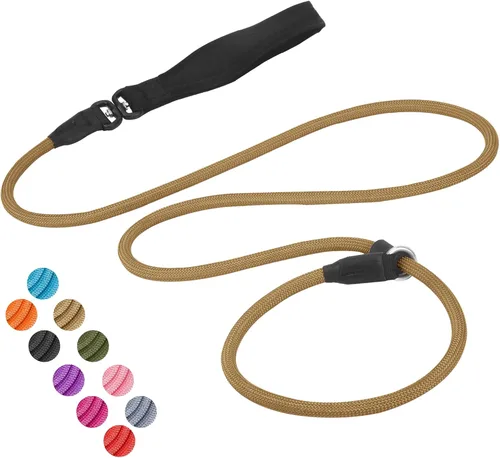 Vista 13 de Heydoggy Correa antideslizante para perro, resistente correa de entrenamiento de 4 pies/6 pies [360 giratorio antienredos ] nailon duradero sin Negro