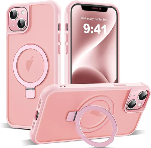 Vista 135 de SKYLMW - Funda compatible con iPhone 11 de 6.1 pulgadas, con soporte magnético invisible tipo anillo, funda translúcida de grado militar, compatible
