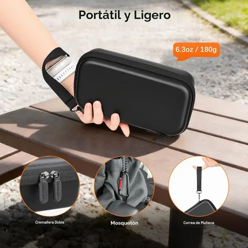 Vista 6 de AMAZEAR Funda de transporte portátil para DJI OSMO Pocket 4 / Xtra Muse, Pocket4 accesorios bolsa rígida para protección, almacenamiento Negro