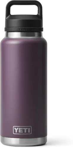 Vista 10 de YETI Rambler - Botella de 36 onzas, aislada al vacío, a prueba de fugas, de acero inoxidable con tapón para sorbos Aislamiento al vacío Azul marino