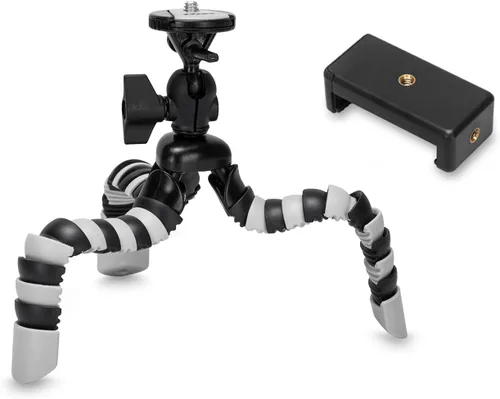 Vista 6 de ZTON Mini soporte flexible para trípode para teléfono celular, soporte ajustable para teléfono móvil, soporte universal de pulpo para iPhone