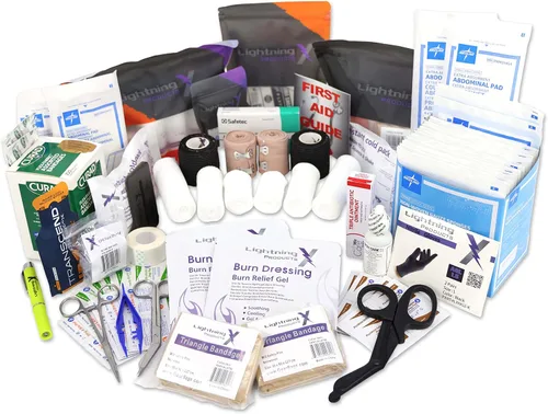 Vista 5 de Lightning X Small Medic First Responder EMT Trauma Bag Stocked First Aid Trauma Kit A (rosa)