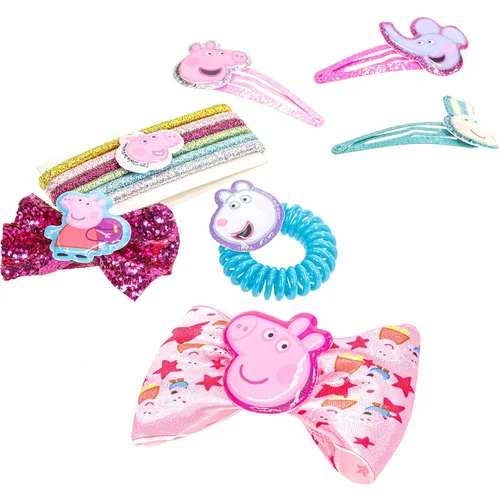 Vista 2 de Peppa Pig - Mochila Townley Girl Bolsa de regalo de maquillaje cosmético incluye accesorios para el cabello y mochila de PVC impresa para niños