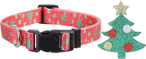 Vista 4 de Paquete de 2 collares de Navidad ajustables con accesorios para árbol de Navidad y árbol de Navidad
