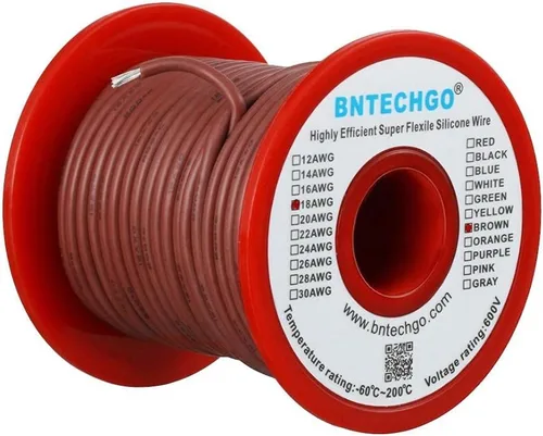 Vista 8 de BNTECHGO Alambre de silicona de calibre 16 rojo y negro cada 25 pies 2 Alambre de silicona calibre 16 rojo y negro