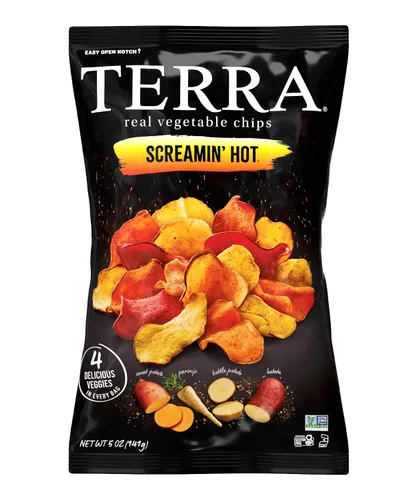 Vista 8 de Terra Chips de verduras, chips azules con sal marina, 5 onzas (paquete de 12)