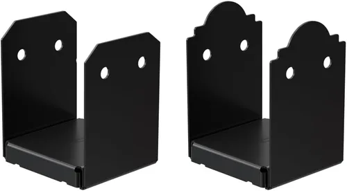 Vista 2 de Simpson Strong Tie APVB66 Outdoor Accents Avant Collection ZMAX, base de poste con recubrimiento en polvo negro para 6x6