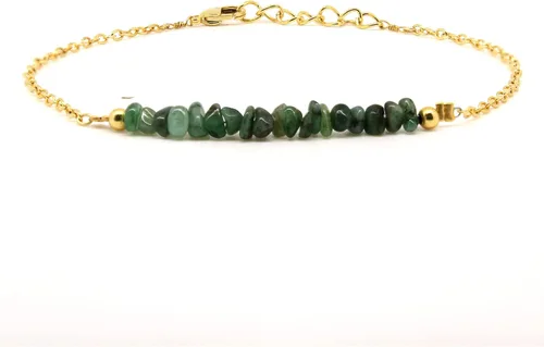 Vista 62 de Gempires Natural Chips Bar Bracelet, Energy Healing Crystals, Birthday, Gift for Her, Gemstone Jewelry 8 inch