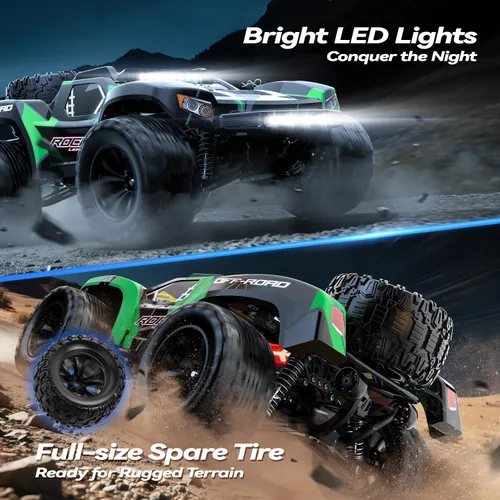 Vista 3 de JM Racing 1:12 Fast RC Cars 40KPH 4WD Camión del Desierto con Control Remoto, Camión Monstruo Todoterreno Todo Terreno con Batería Recargable