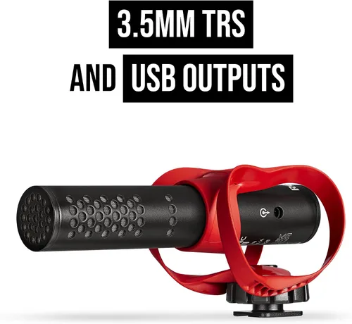 Vista 3 de RØDE VideoMic GO II Helix Micrófono de escopeta ultracompacto para cámara con salidas de 3.5mm y USB para grabación de películas, creación