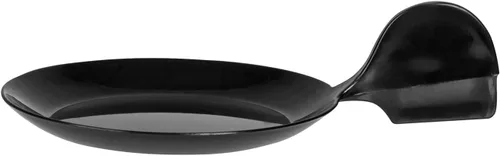 Vista 11 de Restaurantware Platos de postre de 3.7 x 2.5 pulgadas, 100 platos de cóctel pequeños, platos desechables de plástico negro únicos en forma de pez