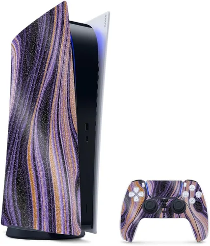 Vista 61 de MightySkins - Skin para juegos con purpurina brillante para PS5 y PlayStation 5, ágata amatista, acabado duradero con purpurina de alto brillo