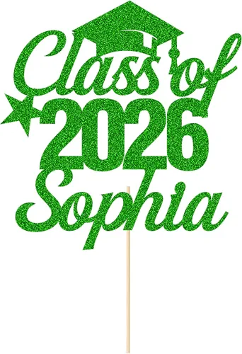 Vista 14 de Decoración personalizada para tartas de graduación de clase de 2026, regalos de graduación, felicitaciones, decoración para tartas, decoración