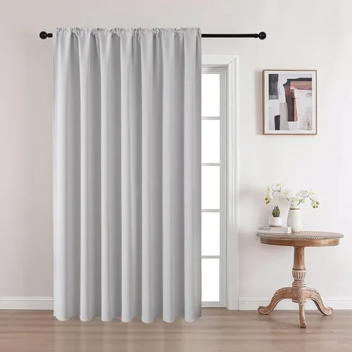Vista 41 de CUCRAF Cortinas opacas cortas para oscurecer la habitación, paneles de cortina para ventana, bolsillo para cortinero, cortinas sólidas