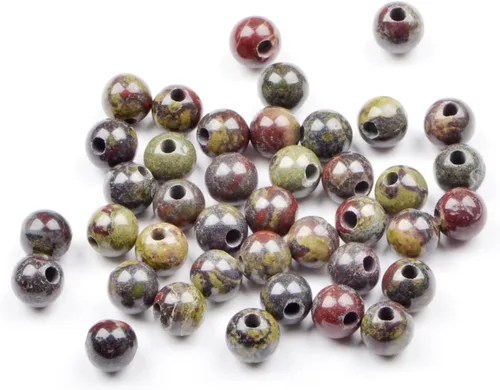 Vista 34 de AD Beads Cuentas de gema natural de 8 mm redondas sueltas con gran agujero de 2,5 mm, 40 piezas (turquesa africana)