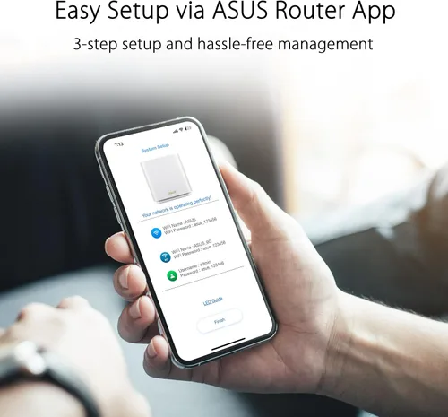 Vista 8 de ASUS ZenWiFi Sistema WiFi 6E de malla de triple banda para todo el hogar (ET9 2PK), cobertura de hasta 5,500 pies cuadrados, 7800 Mbps, nueva banda