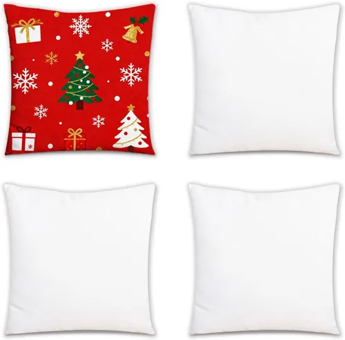 Vista 9 de OKBA 10 fundas de almohada de sublimación en blanco de 16 x 16 pulgadas, fundas de cojín blancas de satén brillante, fundas de almohada