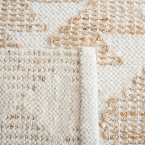 Vista 4 de SAFAVIEH Natural Fiber Collection NF512A - Alfombra de pasillo, 2 pies 3 pulgadas x 8 pies, marfil y natural, hecha a mano, rústico, bohemio, yute