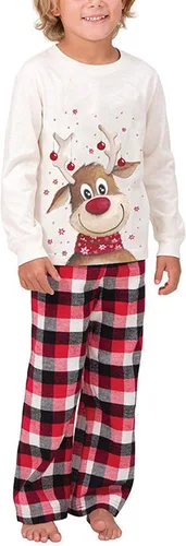 Vista 3 de Conjuntos de pijamas familiares de Navidad. Juego de pijamas iguales para bebes, adultos y niños, ropa de dormir de Navidad, juegos de pijamas