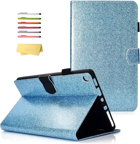 Vista 18 de Funda para Kindle Fire HD 8 de 8ª/7ª/6ª generación (2016/2017/2018) con soporte, soporte para lápices, bolsillos