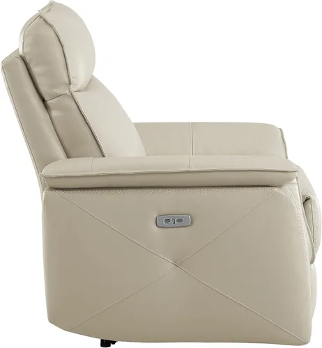 Vista 5 de Lexicon Raelynn Power - Sofá reclinable doble, color gris pardo gris topo