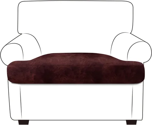 Vista 55 de ANARACHON Fundas de cojín de sofá con aspecto de cuero, juego de fundas de asiento de sofá, protector de muebles para sillón seccional, sofá biplaza