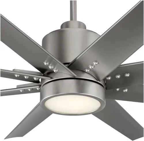 Vista 5 de LUZAIRE DESIGN Oxygen 3-108-24 I Fleet Ventilador de techo moderno de 8 aspas de 72 pulgadas con control de pared, motor reversible de seis Níquel