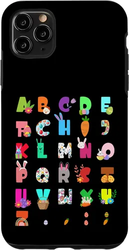 Vista 13 de Cute Alphabet Funny Easter Day ABC Letters Egg Rabbit Case for iPhone 17