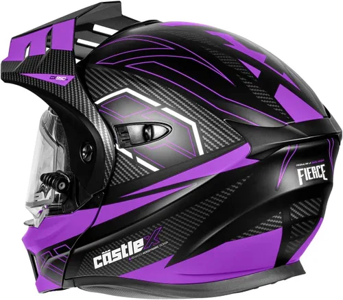 Vista 3 de Castle X CX950 V2 Fierce - Casco modular para nieve (negro mate/uva - XS)