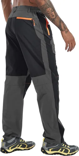 Vista 35 de TBMPOY Pantalones cargo de senderismo para hombre, ligeros, impermeables, de secado rápido, pantalones de montaña, pesca, camping